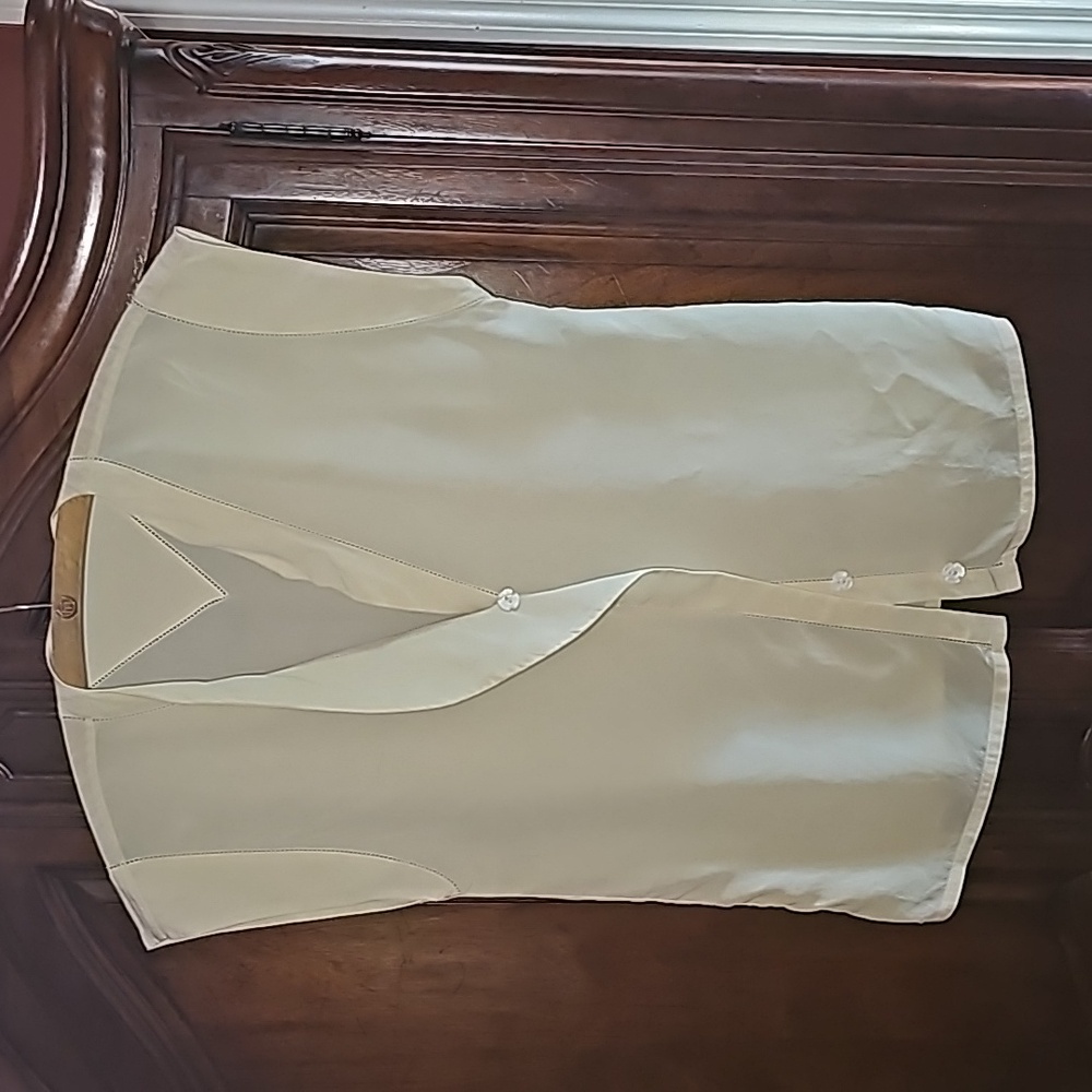 Vintage 1981 KRIZIA ivory 100% silk blouse size 38 Italian
